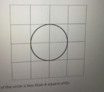 Here is a picture of a circle. Each square represents 1 square unit.oa. Explain why-example-1