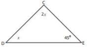 What is X on the triangle below-example-1