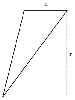 The triangle shown below has an area of 16 units^2 squared. Find the missing length-example-1