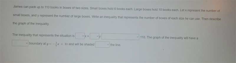 need help with this problem drop down1: 6, 10drop down2: 6, 10drop down3: less than-example-1