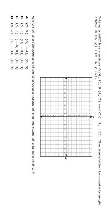 Wich of the following will be the coordinate of the vertices of triangle A'B'C'?-example-1