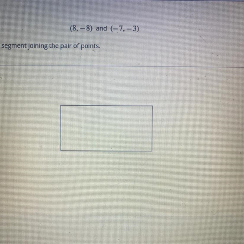 Determine the midpoint of the line segment joining of pair of points-example-1