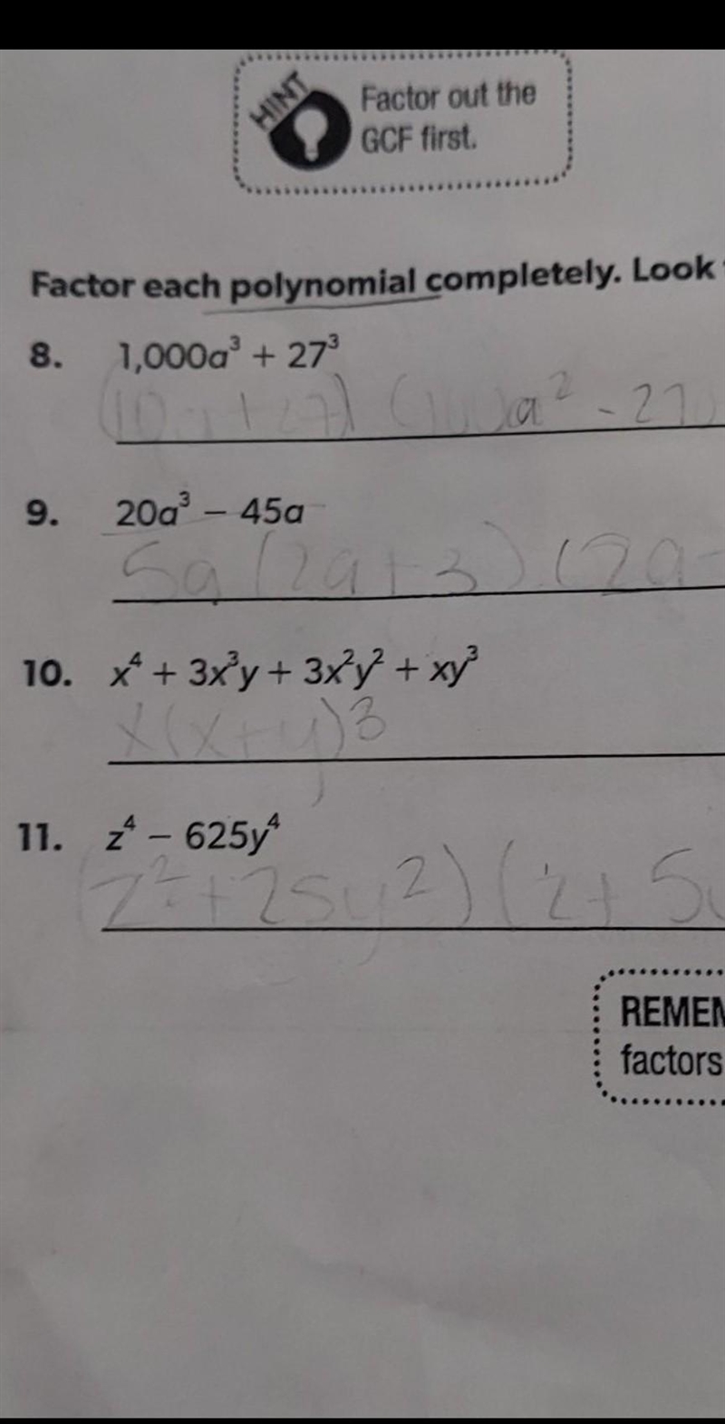 Factor each polynomial completely. look for identities and expanded binomials.-example-1