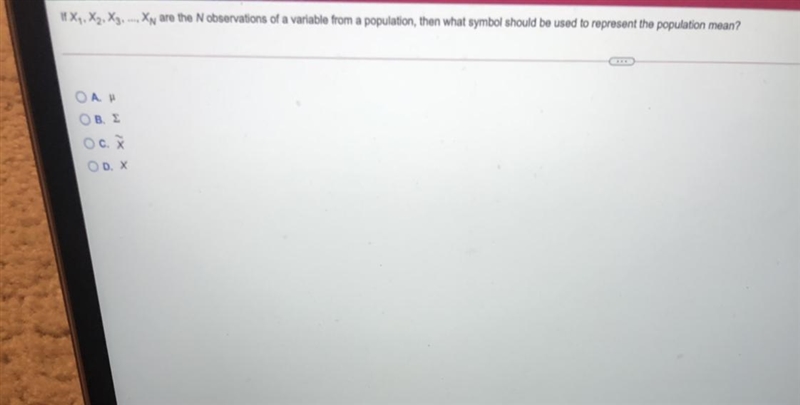 If Xy, X2, X3. ..., Xy are the N observations of a variable from a population, then-example-1