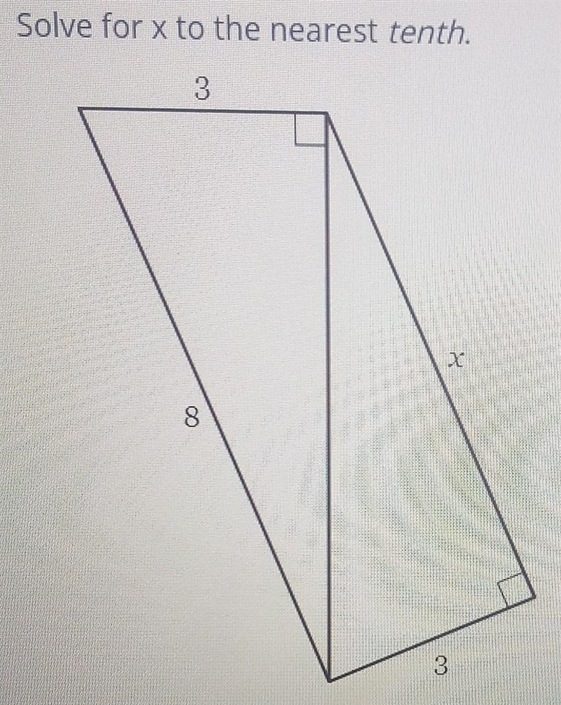 Solve for x to the nearest tenth.​-example-1