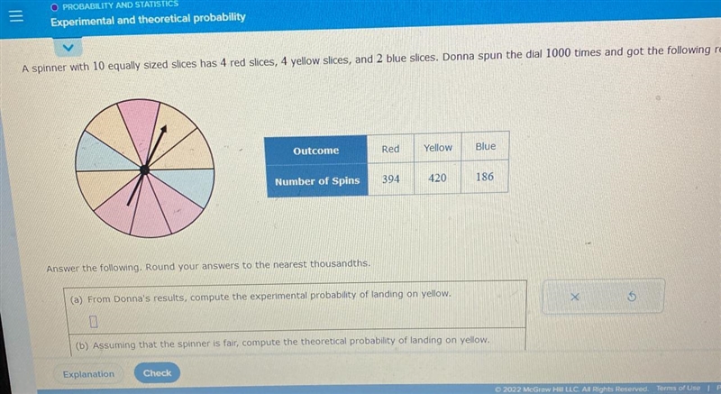 OutcomeAnswer the following. Round your answers to the nearest thousandths.Number-example-2