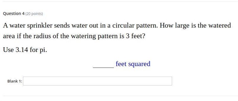 A water sprinkler sends water out in a circular pattern. How large is the watered-example-1