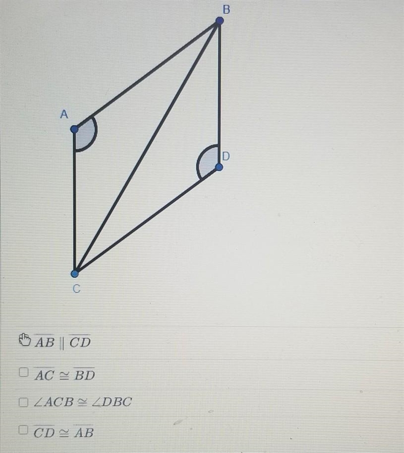 additional information is needed to prove that the triangles below are congruent select-example-1