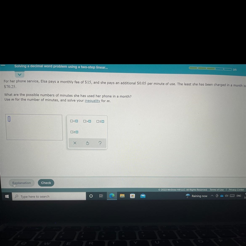 For her phone service, Elsa pays a monthly fee of $15, and she pays an additional-example-1