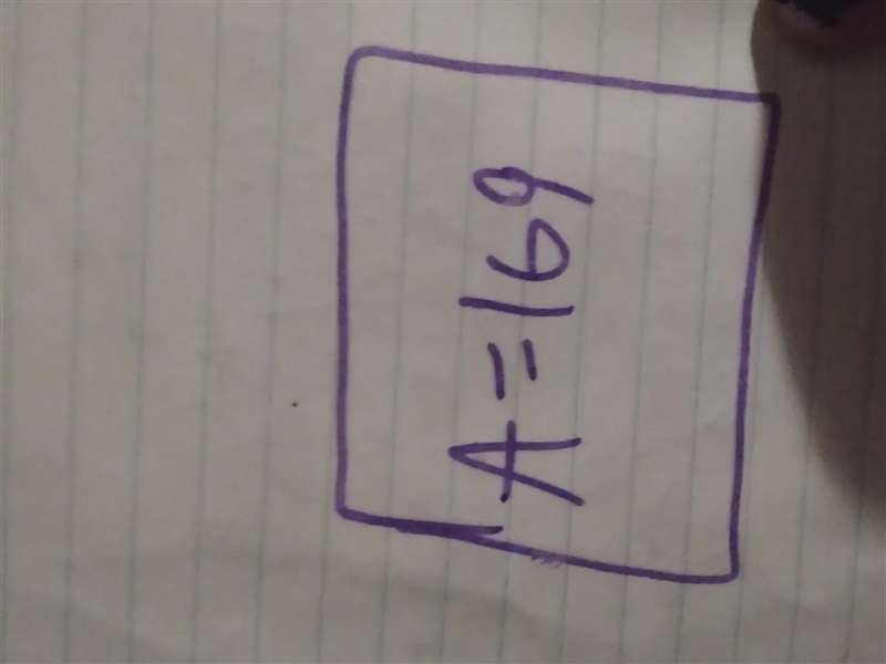 What is the side length of a square that's area is 169cm^2?-example-1