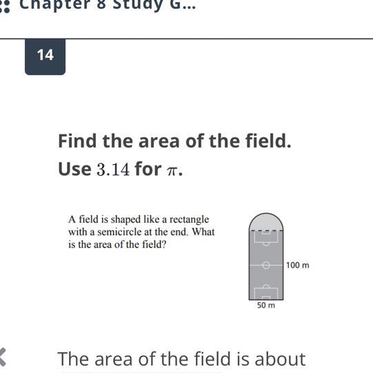 What’s the area of the field and I need a step by step explanation. Thanks you and-example-1