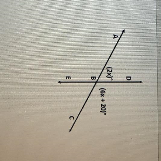 Calculate m ABC and m CBD, what is the value of x?-example-1