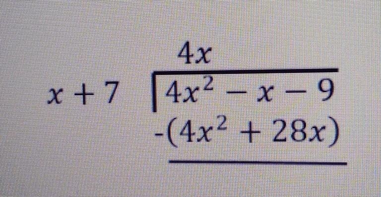 What would be directly under the line in the next step of the division problem?-example-1