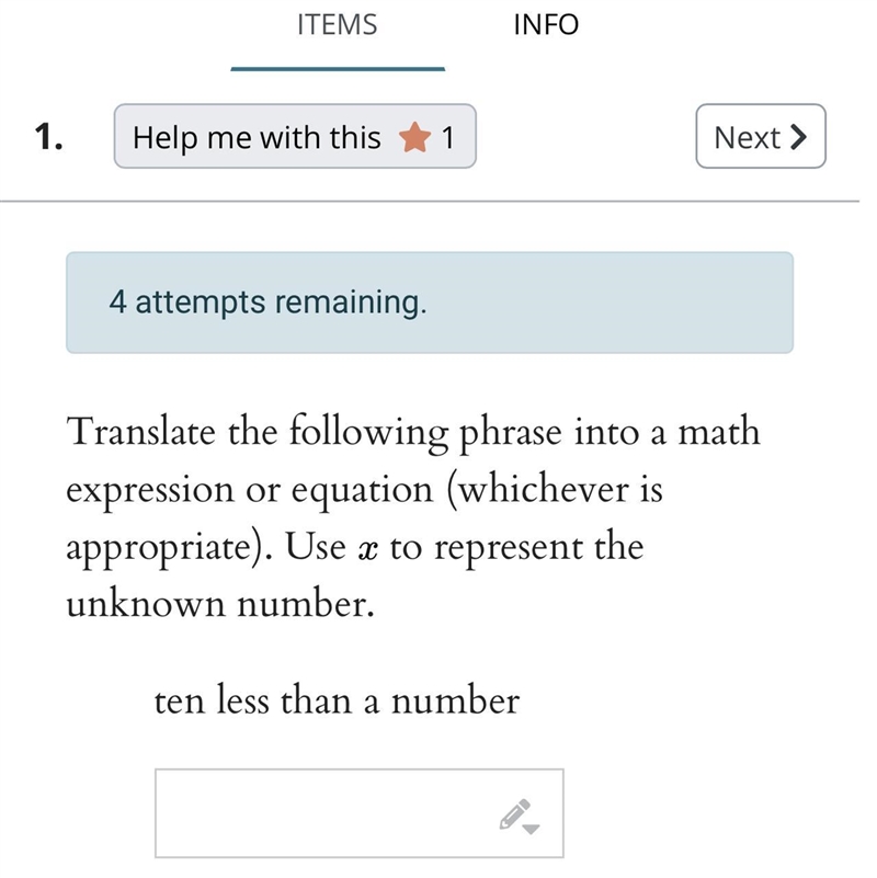 Translate the following phrase into a math expression whichever is appropriate use-example-1