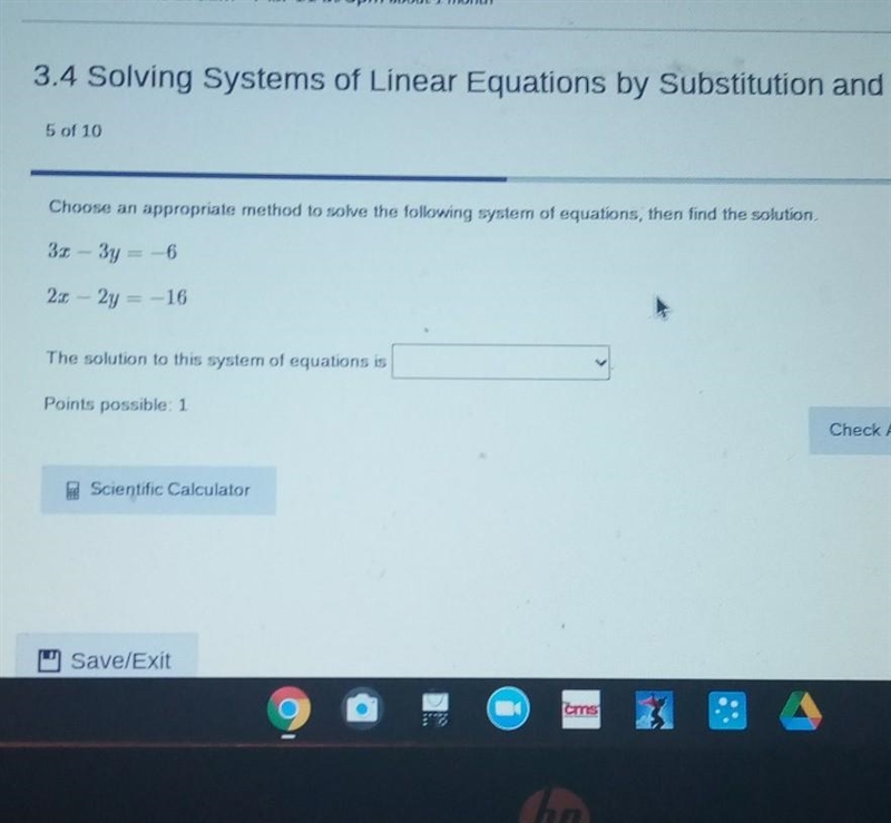 Use the elimination method to solve the following system of equations . then find-example-1