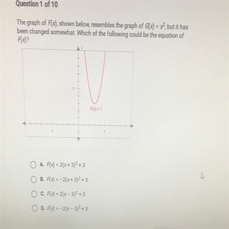 The graph of f(x) shown below-example-1