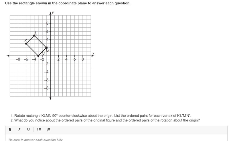 PLEASE HELP ME MATH IS HARD Use the rectangle shown in the coordinate plane to answer-example-1