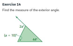 Find the measure of the exterior angles-example-1