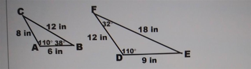 What is the common ratio of FDE to CAB and what is the ratio of the perimeter of FDE-example-1