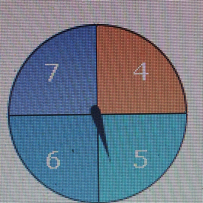 What is the probability of landing on a 4 and then landing on a 7-example-1