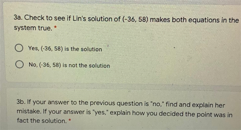 3. Lin is solving this system of equations:S 6x – 5y = 343x + 2y = 83. She starts-example-2