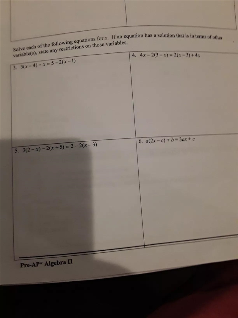 solve equation for x. if the equation has a sloution that is in terms of other variables-example-2