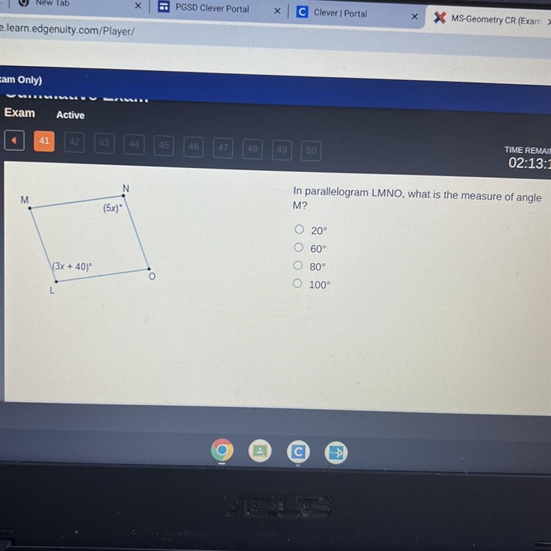 In parallelogram LNMO what is the measure of angle M?-example-1