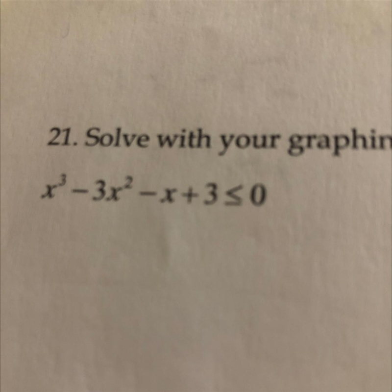 Solve with your graphing calculator. Give your answer to the nearest tenth.x^3 - 3x-example-1