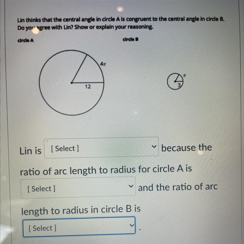 First drop down menu answer choices A. Correct B. Incorrect Second drop down menu-example-1