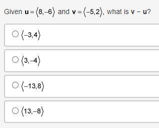 Given vector u equals open angled bracket 8 comma negative 6 close angled bracket-example-1