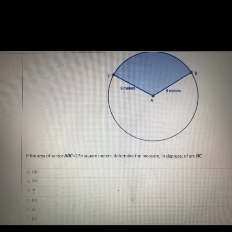 I need to determine the measure in degrees of arc BC??-example-1