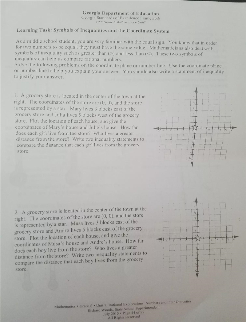 symbols of inequalities and the coordinate system...Hello I'm a 7th grader can u please-example-1