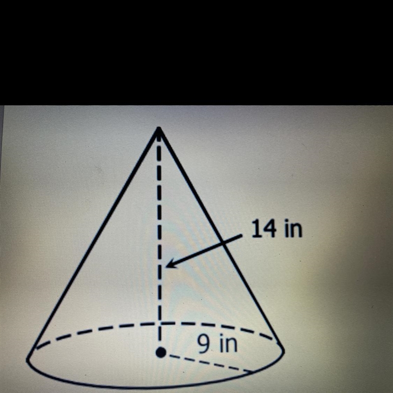 The figure is a cone. It actually takes three cones just to make one cylinder. Find-example-1