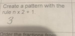 How do I calculate the answer for create a pattern with the the rule n* 2 + 1 =-example-1