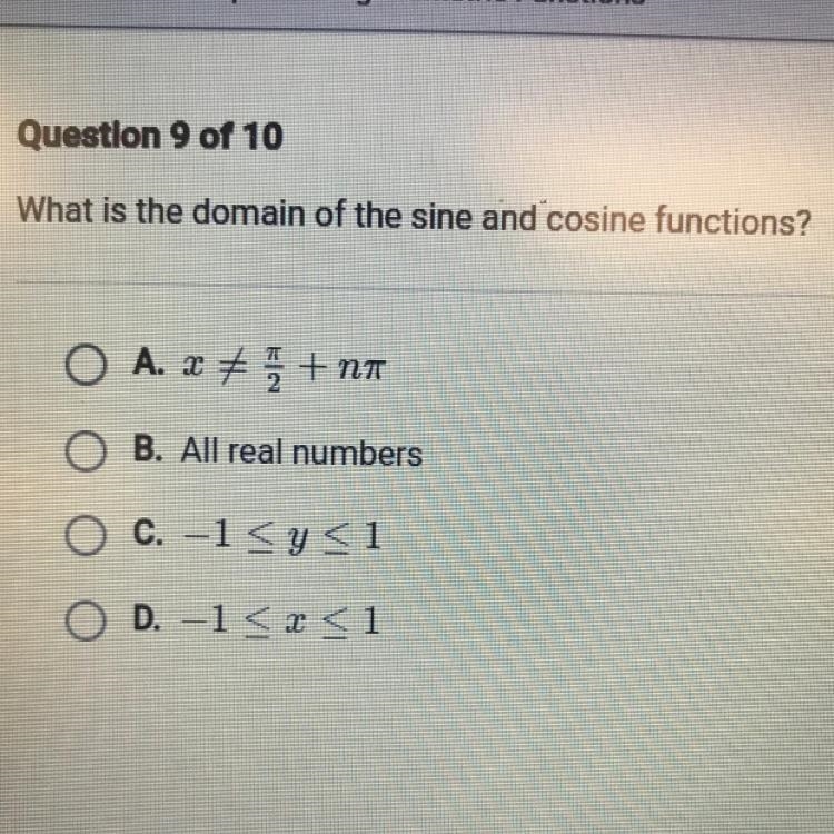 What is the domain of the sine and cosine functions?-example-1