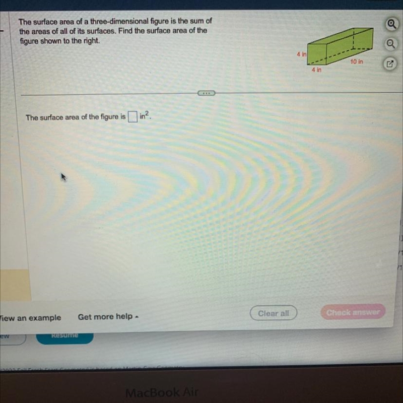 ← The surface area of a three-dimensional figure is the sum of the areas of all of-example-1