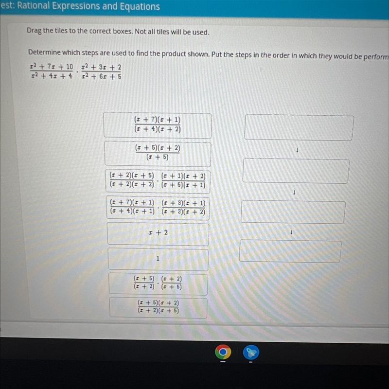 Determine which steps are used to find the product shown. Put the steps in the order-example-1