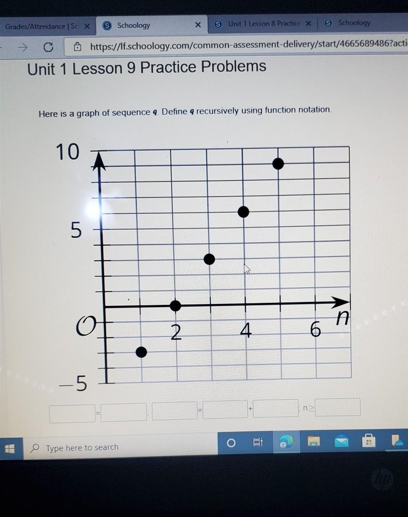 Fill in the graph at the bottom from the chart-example-1