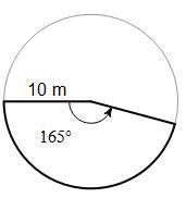 Find the area the sector.arc circle 9A. 275π/6 m²B. 175π/2 m²C. 18π m²D. 5π/3 m²-example-1