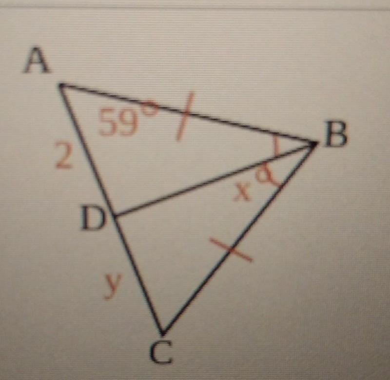 Find the values of x and yx= .........(simplify your answer)y=..........(simplify-example-1