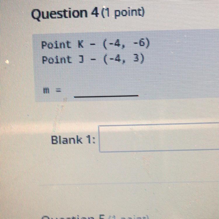 Find the slope.Point K - (-4, -6)Point - (-4, 3)-example-1