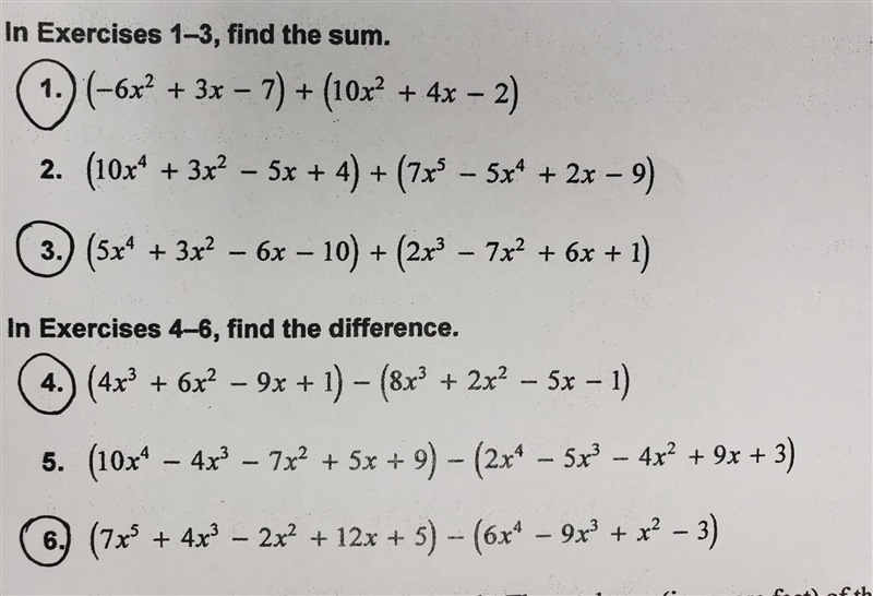 Its just the circled ones, numbers 1,3,4,and 6. I've been unable to understand anything-example-1