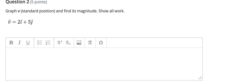 Graph v (standard position) and find its magnitude. Show all work.-example-1