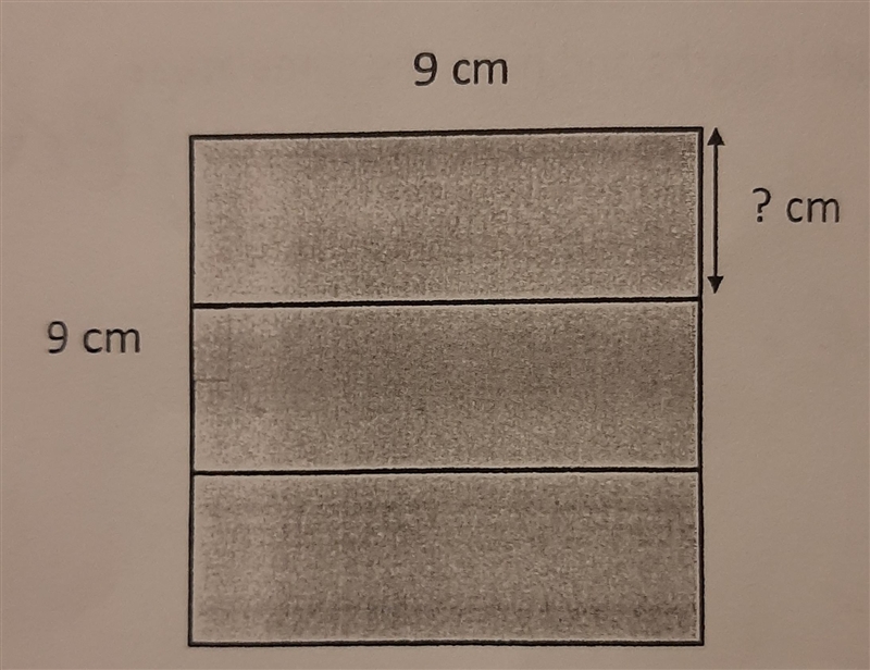 Jermaine glues 3 identical pieces of paper as shown below and makes a square. Find-example-1