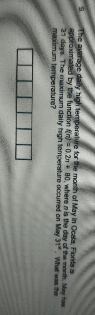 The average daily high temperatura for the month of may in Ocala, Florida is approximated-example-1