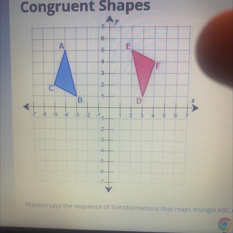 Part F Complete the table to find the rule for the reflection, the coordinates of-example-1