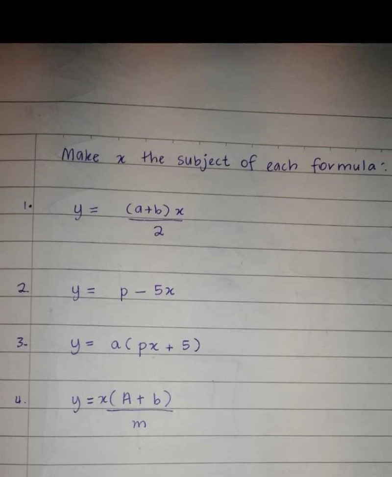 Make x the subject of each formula.​-example-1