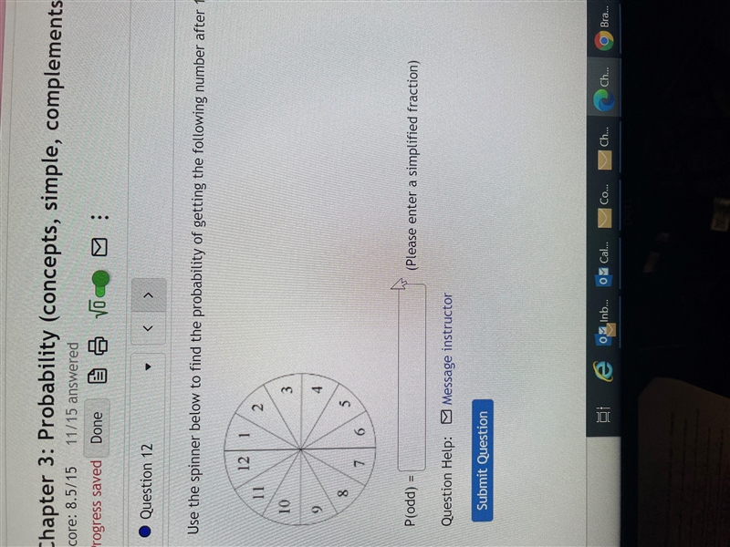 Use the spinner below to find the probability of getting the following number after-example-1