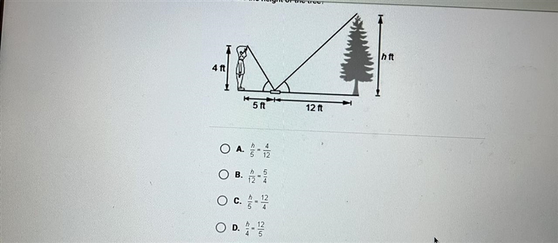 The figure shows a child estimating the height of a tree by looking at the topof the-example-1