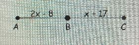 B is the midpoint of line segment AC. Find the measure of line segment AC. *25427084-example-1